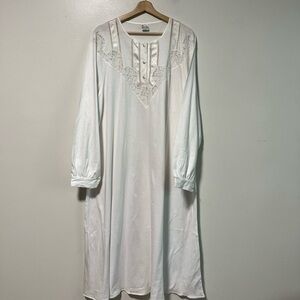Gunne Sax by Jessica McClintock Vintage Cream Nightgown Dress Size 6